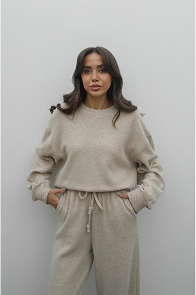 Havoş Beige Selanik Knitted Suit