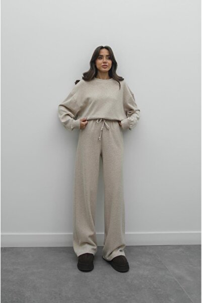 Havoş Beige Selanik Knitted Suit