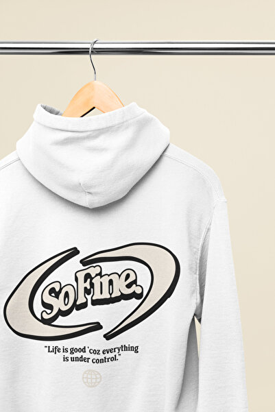 MAGORS هودي مطبوع من الخلف من SOFINE، مصنوع من القطن، بأكمام طويلة، وقصة مبطن...