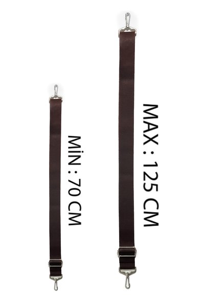 RZ RY ZAGA Bag Strap Brown Polyester Column Buckle Adjustable Nickel Buckle Bag Handle 4cm X 125cm