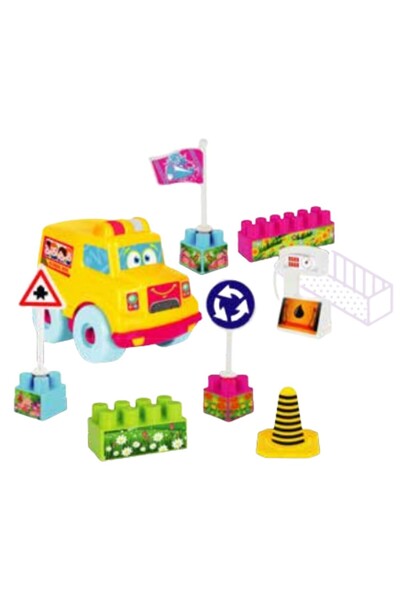 Birlik مجموعة حافلة مدرسية من ليجو 16 قطعة - URT-10-3597 (ليسينيا)