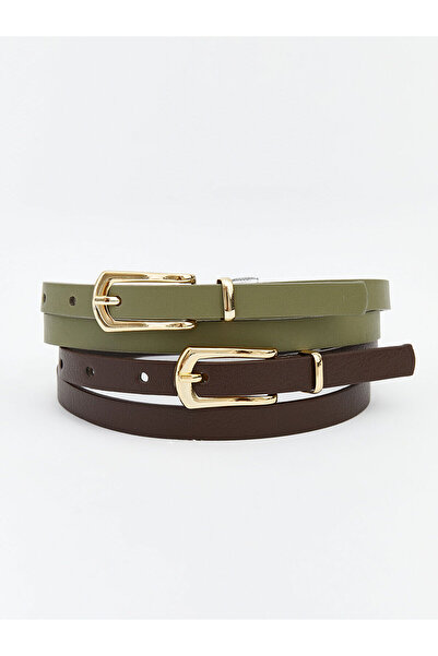 LC Waikiki LCW ACCESSORIES Leather Look Women's Belt 2-Pack