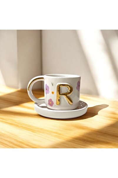 Deniz Kızı Seramik كوب سيراميك مصنوع يدويًا على شكل حرف R