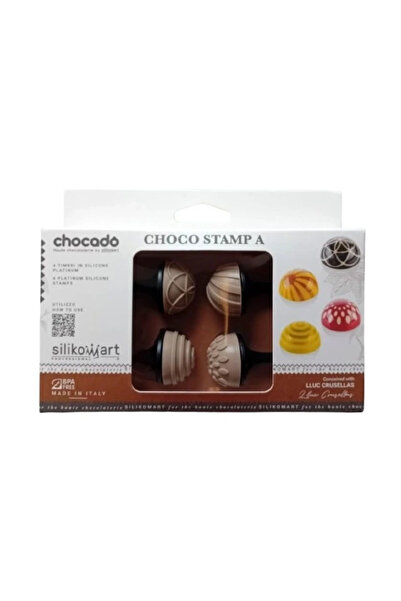 silikomart Set of 4 stamps for decorating chocolate pralines by Lluc Crusellas