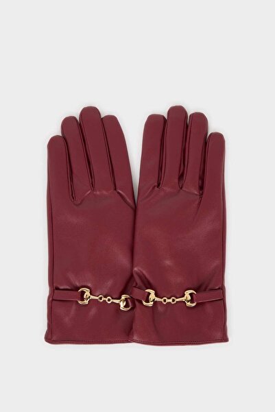 DeFacto Women's Faux Leather Gloves F3194Ax25Wn