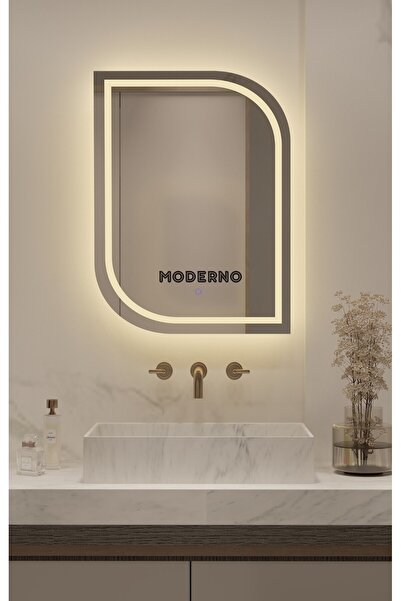 L' CAPO Mdrno Gün ışığı Led'li Lazer Kumlamalı Lavabo & Banyo Aynası (Dokunma...