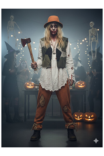 Namaste Vintage زي الهالوين، زي الزومبي للهالوين (4 قطع)