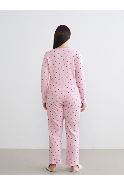 LC Waikiki Peak Yeni Sezon U Yaka Çiçekli Kadın Pijama Takım