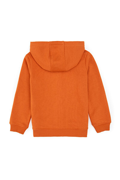 U.S. Polo Assn. Boy's Copper Knitted Zippered Hooded Cardigan 50313844-Vr182