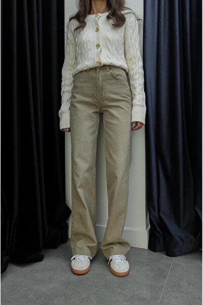 Havoş Light Beige Boyes Tinted Straight Jeans