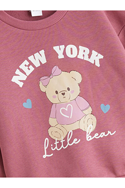 LC Waikiki νέα σεζόν με τύπωμα Φούτερ και παντελόνι για κορίτσια 2-συσκευασία