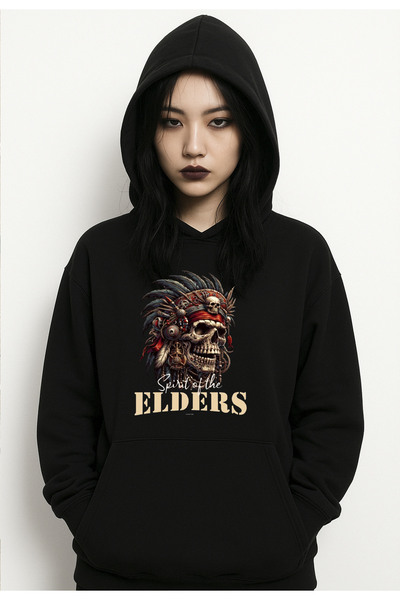 Usaspor Hanorac cu glugă pentru femei și bărbați, cu design înțelept, de sezon nou, negru basic Swea tricou