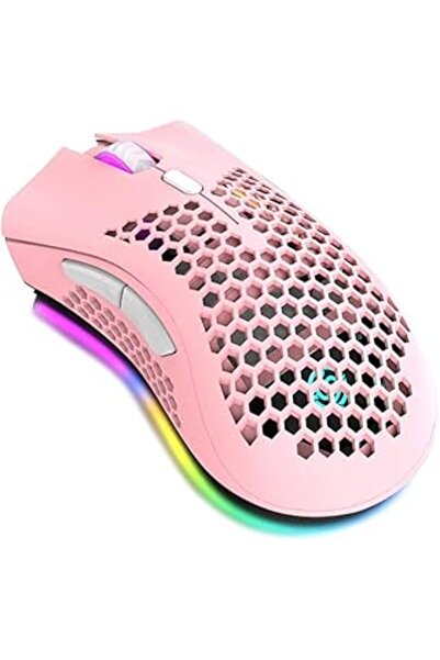 EACAM Wireless Gaming Mouse 2.4G Rechargeable RGB Honeycomb Design, Adjustabl...