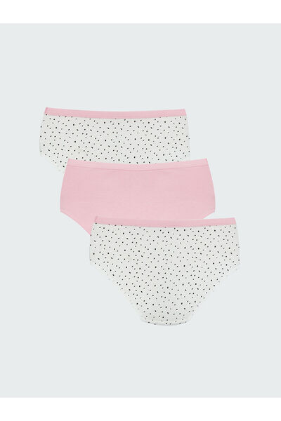 LC Waikiki Vizyon New Season Printed Girls' Underwear 3-Piece Set
