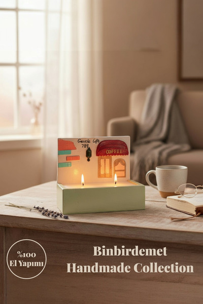 Binbirdemet Hayal Evi Soya Wax Mum – El Yapımı Dekoratif Ev Mumluk