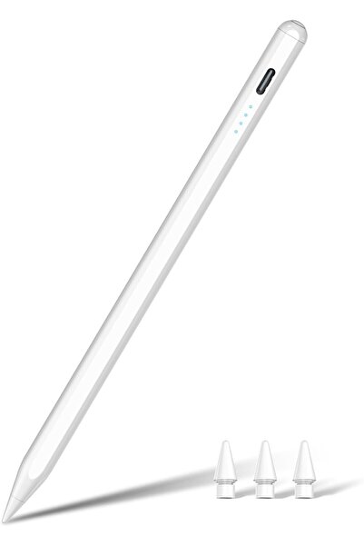 007 KIROSA iPad Stylus Pen (2018-2024) 2nd Gen, Palm Rejection & Tilt, White