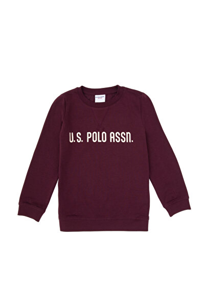 U.S. Polo Assn. Boy's Burgundy Crew Neck Sweatshirt 50314939-Vr177