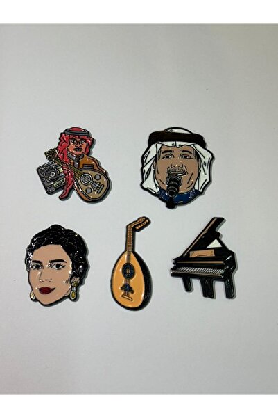 Generic Music Sticker Set for Mobile - Assorted Artistic Music & Artist Designs - 5 Pieces