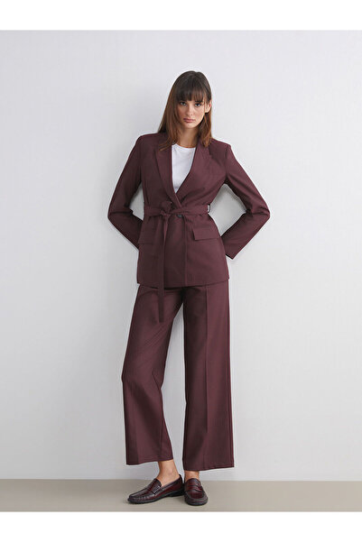 LC Waikiki Vizyon New Season Loose Fit Striped Women's Pleated Trousers