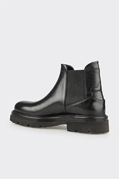 Elle Shoes Siyah Deri Erkek Günlük Bot