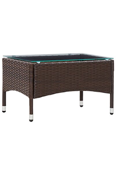 vidaxl Coffee Table Brown 60x40x36 cm Poly Rattan