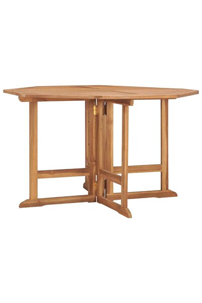 vidaxl Folding Garden Dining Table 110x110x75 cm Solid Wood Teak