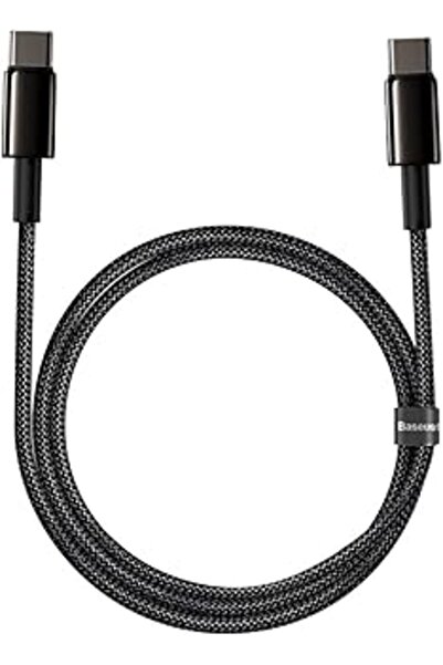 Baseus Tungsten Gold USB-C to USB-C 100W Fast Charging Data Cable, 1m, Black
