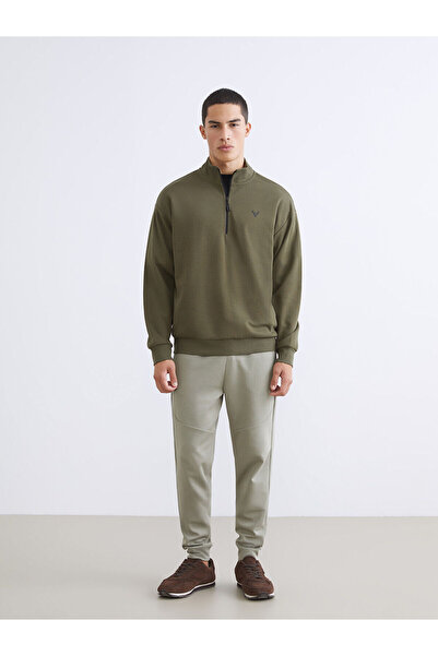 LC Waikiki Ανδρικό παντελόνι Jogger Khaki εφαρμοστό