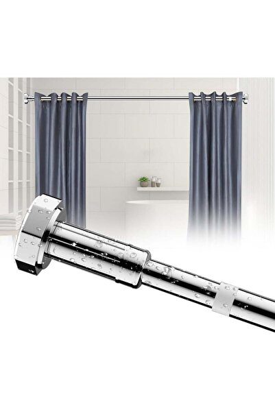 Saharaz قضيب ستارة الحمام، 130 سم - 230 سم قابل للتعديل، عمود دش تلسكوبي غير ...