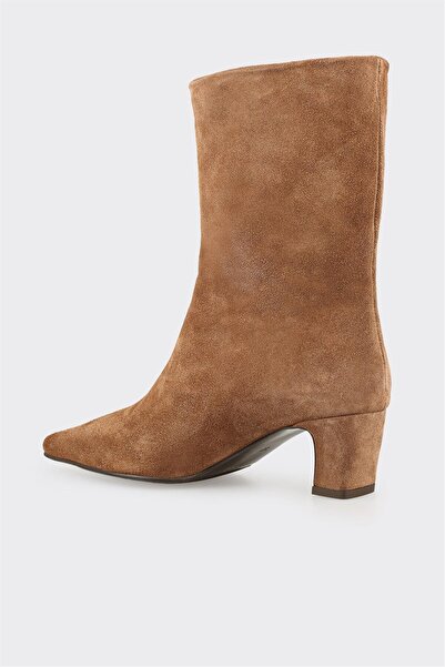 Elle Shoes Taba Deri Kadın Klasik Bot