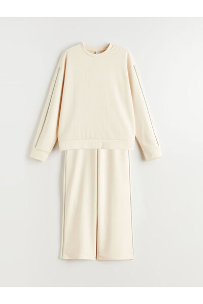 LC Waikiki Özmarka New Season Crew Neck Girls' Tracksuit Set