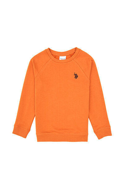 U.S. Polo Assn. Boy's Copper Basic Crew Neck Sweatshirt 50313832-Vr182