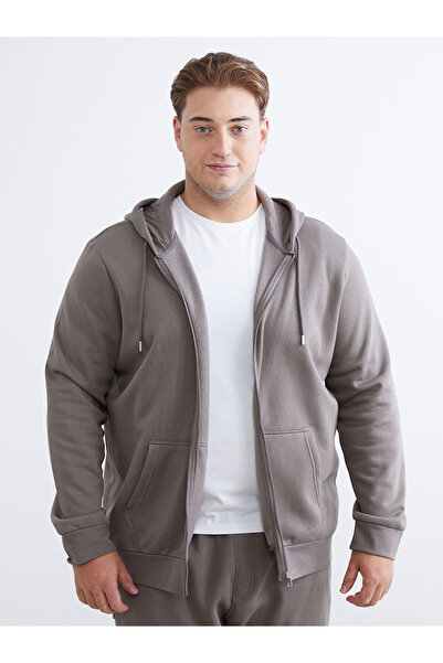 LC Waikiki Ozmarka New Season Hooded Long Sleeve Men's Thick Zippered Sweatshirt