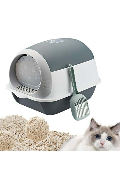 Saharaz Cat Litter Box,Splashproof Fully Enclosed Cat Lid Large Tray,Detachable Top,with Deodorizing Bag