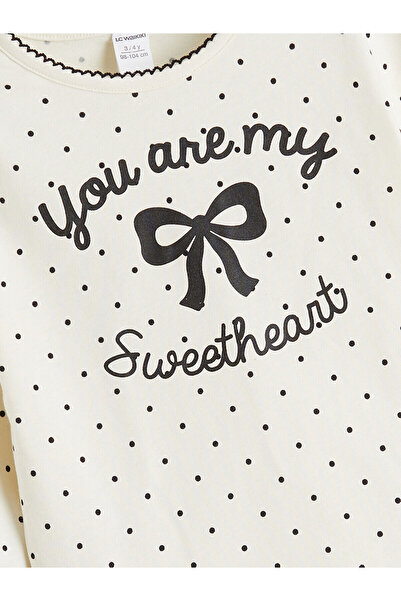 LC Waikiki Vizyon New Season Ribbon Printed Girls' T-Shirt 2-Pack