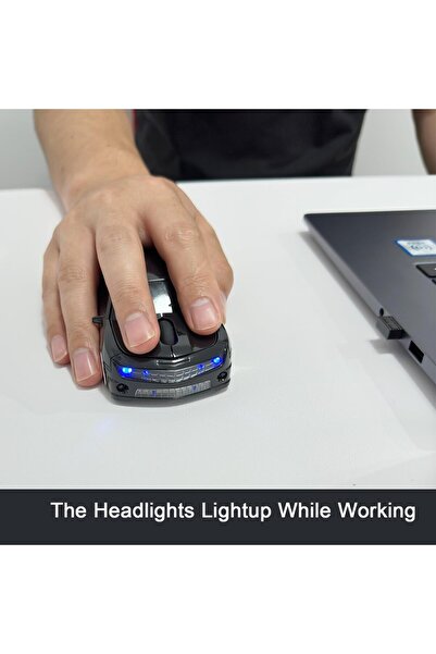 NALACAL Car-shaped Wireless Computer Mouse 2.4GHz, Ergonomic Optical USB Mouse (Black)