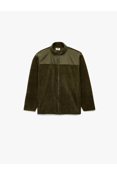 Koton Mock Neck Polar Khaki Boys' Sweatshirt 6Wkb10128Tk