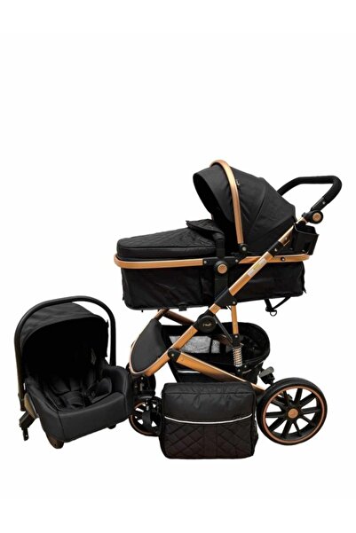 L-Sun Carucior 3 in 1, dubla suspensie, matlasat, Bubu-Still Sun, 0-36 luni, Roata cauciuc, T4 bej