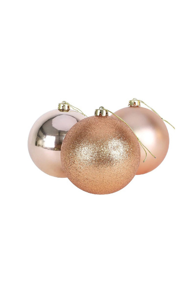 Tradeo كرات عيد الميلاد المقاومة للكسر، مقاس 10 سم، 12 قطعة (عبوة من قطعتين، ...