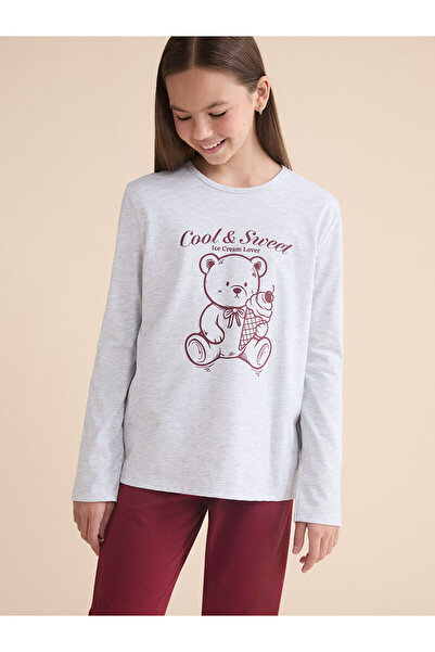 LC Waikiki Vizyon New Season Crew Neck Girls' Pajama Set