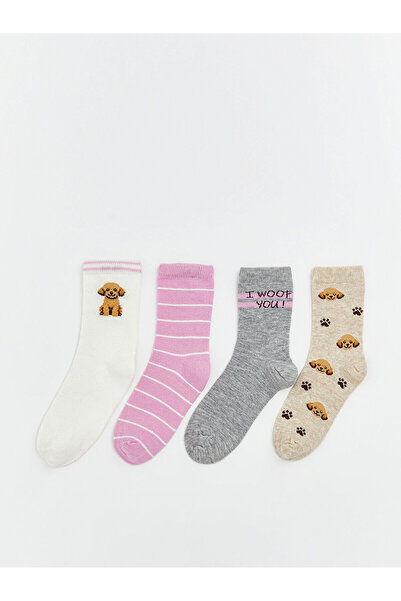 LC Waikiki Vision Нов сезон Моделни момичешки чорапи, 4-пакет