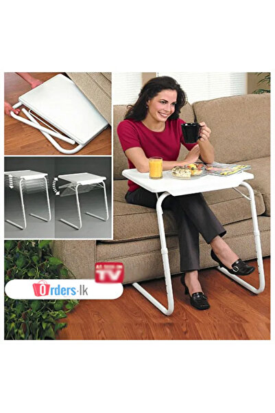 Twinkle Mart Table Mate II Folding TV Tray Table with 6 Height and 3 Angle Adjustments