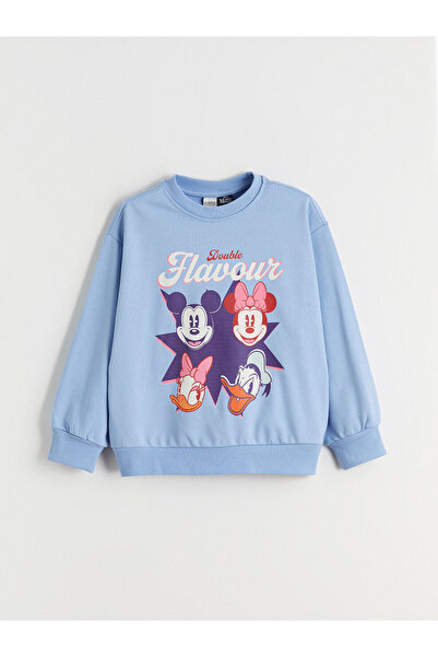 LC Waikiki Alita City Lcw Kids Blue Oval Collar Minnie Mouse Printed Girls' S...