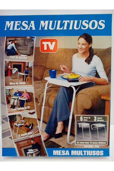 Twinkle Mart TABLE MATE II PORTABLE ADJUSTABLE FOLDING TABLE TV DINNER LAPTOP TRAY NEW