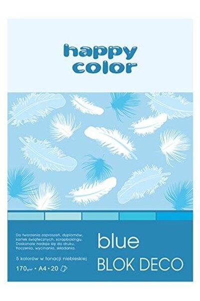 Other Papet de hârtie Deco Blue Block A4, 20 de coli, 5 culori, Happy Color, 170g/m2