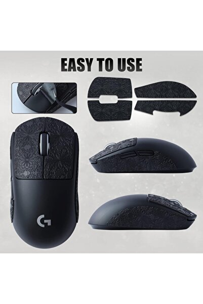 Other Mouse Grip Tape for Logitech GPW / G Pro Superlight - Self-adhesive, Pre-cut, Sweat-resistant (Black