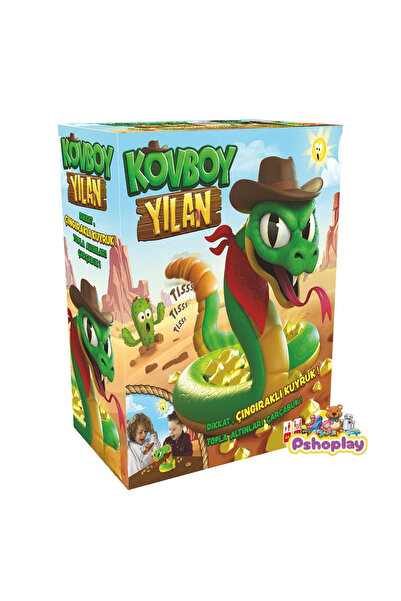 Pshoplay Cowboy Snake Game – Motion Sensor, Rattle Tail, and Golden Ball Gathering Race (Ages 4+)