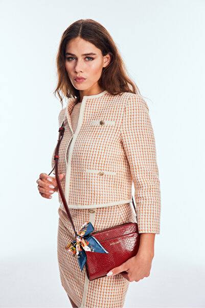 U.S. Polo Assn. Geantă Messenger pentru femei cu eșarfă roșie Us24674