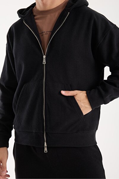 Store 100% Cotton Hooded Zippered Men's Sweatshirt