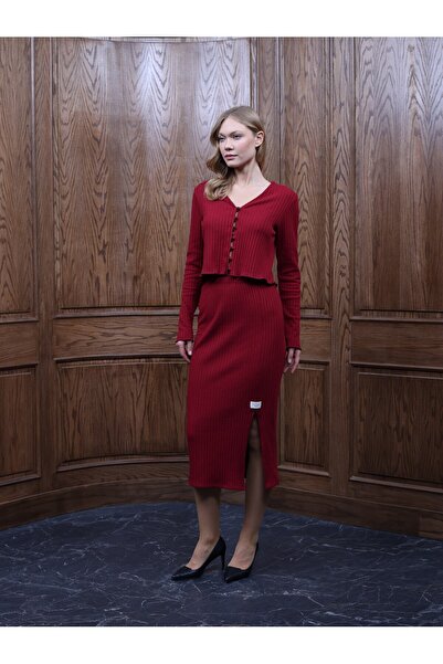 COLORDS Women's Button Detail Skirt-Blouse Set